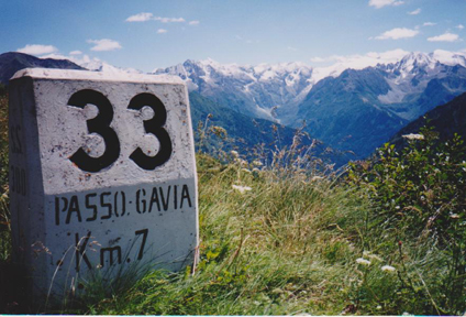 Gavia road marker