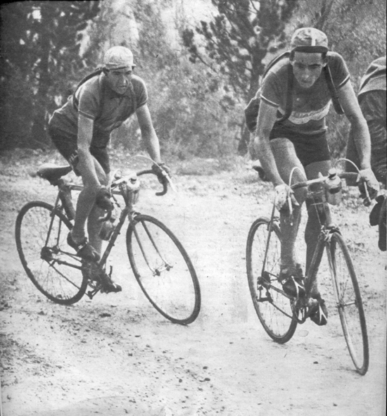 Coppi and Bartali on the izoard in the 1949 Tour de France