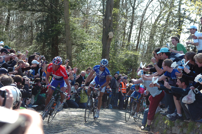 Michael Boogerd and Tom Boonen on the Grammont