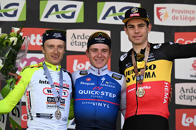 Liege-Bastogne-Liege 2022 podium