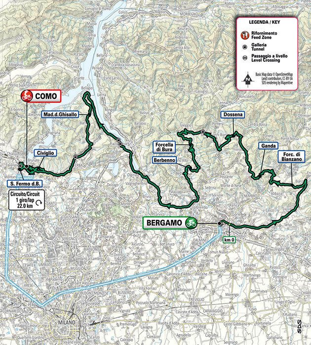 Il Lombardia map