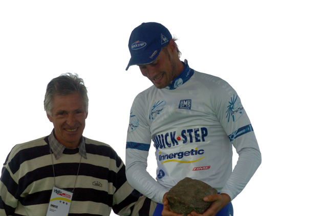 FRancesco Moser and Tom Boonen