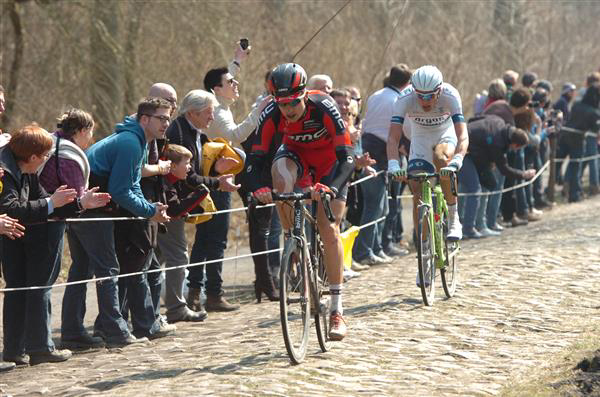 Taylor Phinney rides the Arenberg cobbles