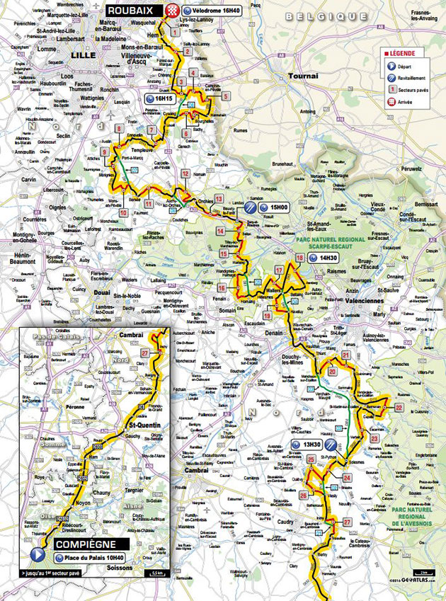 2016 Paris-Roubiax map