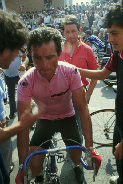 Bernard Hinault in pink