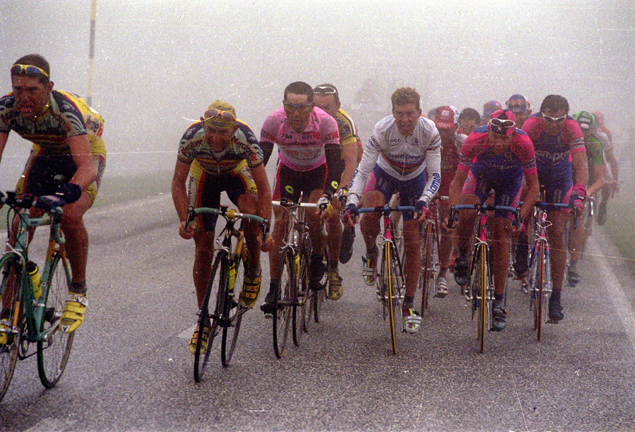 Marco pantani with Laurent Jalabert and Oskar Caminzind