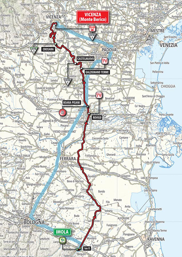 Giro stage 12 map