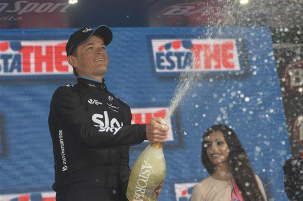 Vasil Kiryienka celebrates