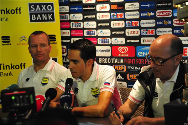 Alberto Contador and Steven de Jongh