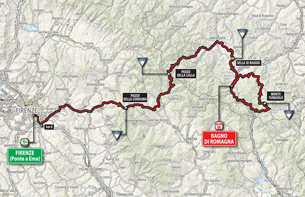 Giro stage 11 map