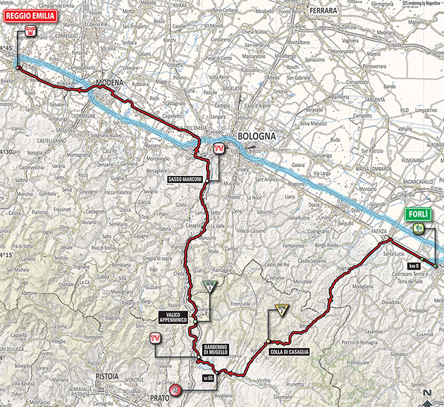 Giro Stage 12 map