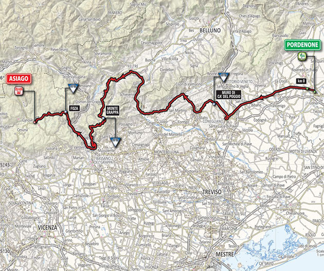 Giro stage 20 map