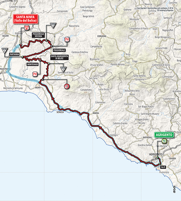 Giro stage 5 map