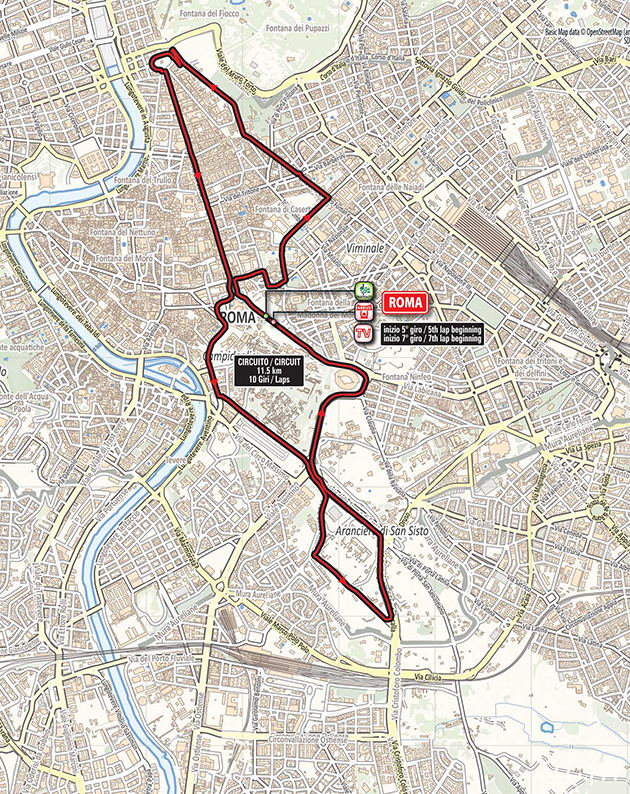 Giro stage 21 map