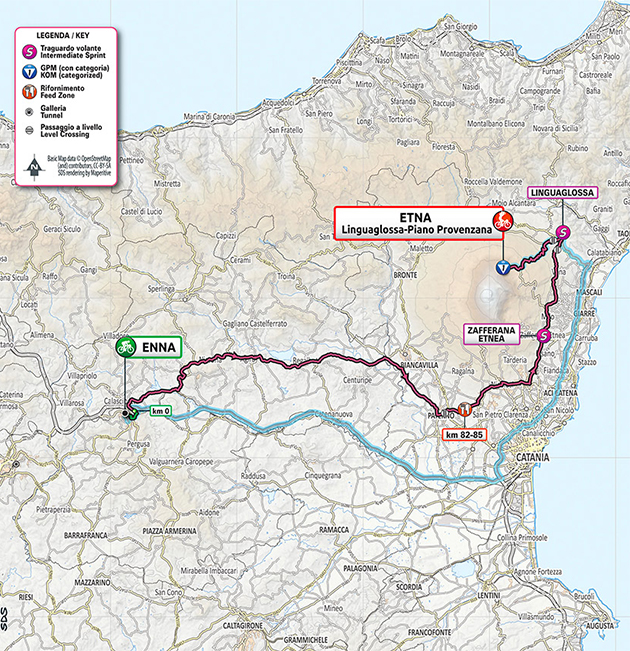 Giro stage 3 map