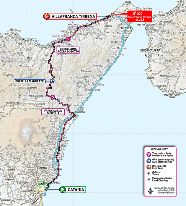 Giro stage 4 map