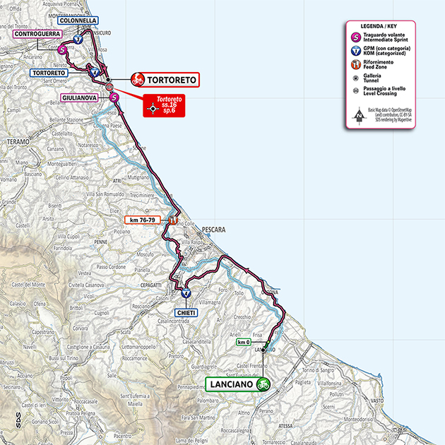 Giro Stage 10 map