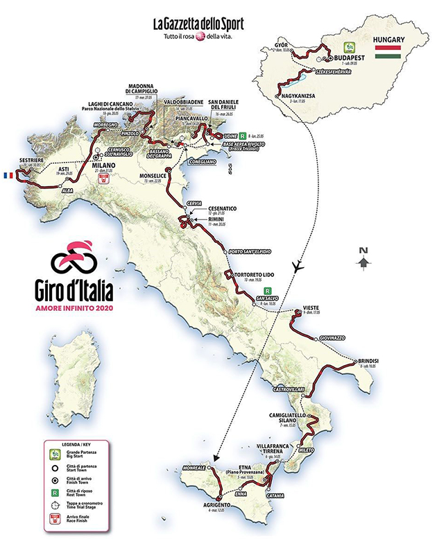 Giro d'Italia route