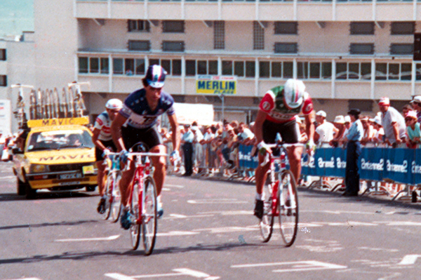 Raul Alcala finishes stage 18 of the 1987 TDF