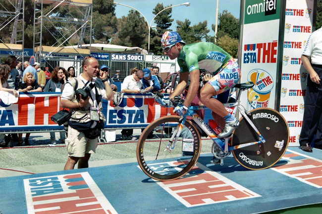 Paolo Bettini in the 1999 Giro d'Italia