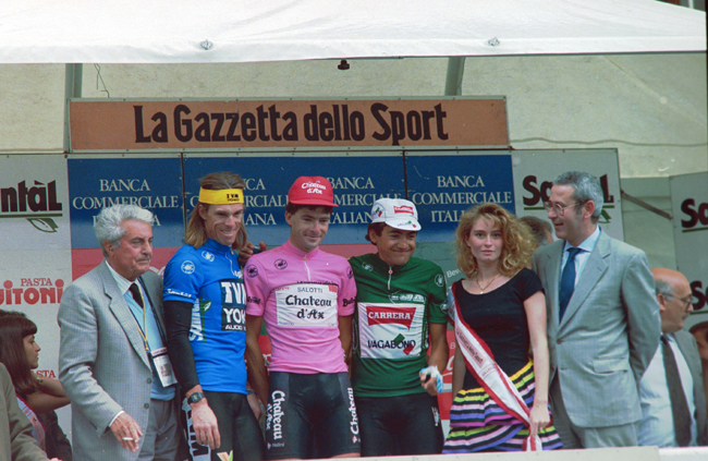 1998 Giro p[odium after stage 18