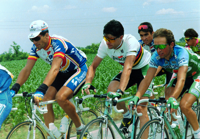 Gianni bugno and Miguel Indurain in the 1993 Giro