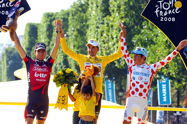 2008 Tour de France podium