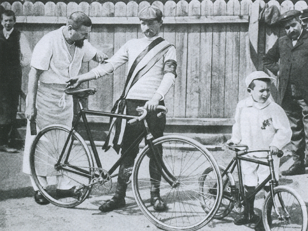 Maurice Garin with his son