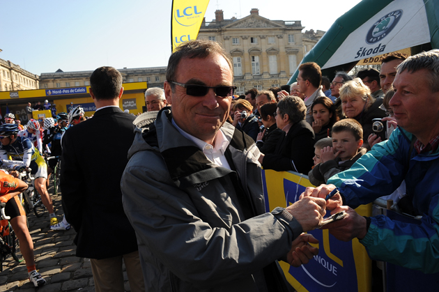 Bernard Hinault at the 2010 Paris-Roubaix