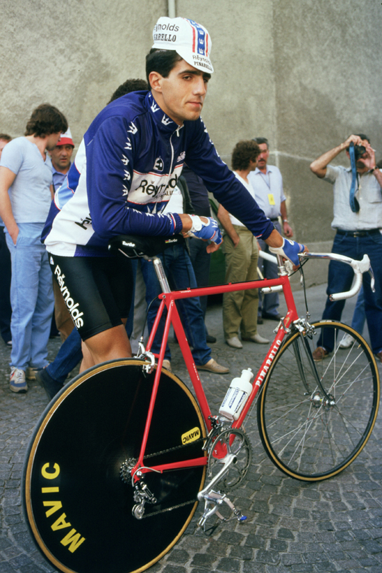 Indurain at the 1985 Baracchi Trophy