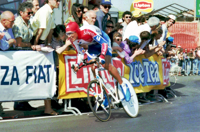 Indurain rides the 1994 Giro d'Italia