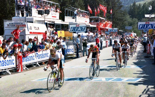 1990 Tour de france stage 10, LeMond finishes at Mont Blanc