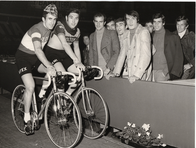 Eddy MErckx and Franco Bitossi in the 1971 Milano 6-day.