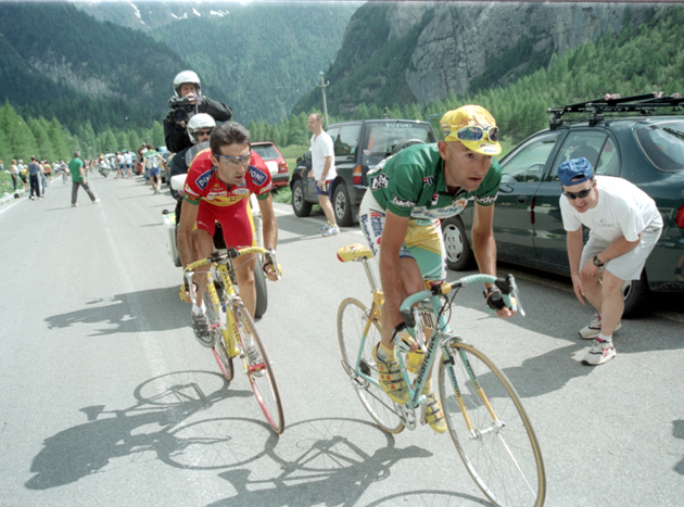 Marco Pantani and Giuseppe Guerini in the 198 Giro d'Italia