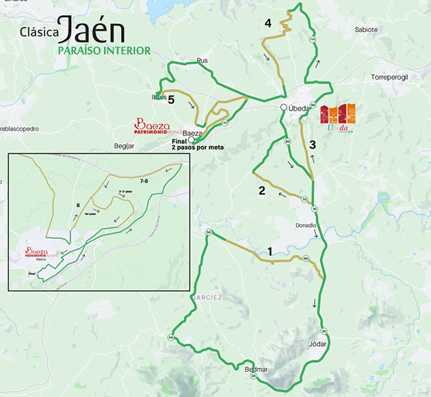 Clásica Jaén Paraíso Interior map