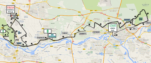 2015 Arnhem-Veenendaal map