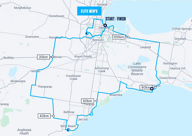 Cadel Evans race men's map