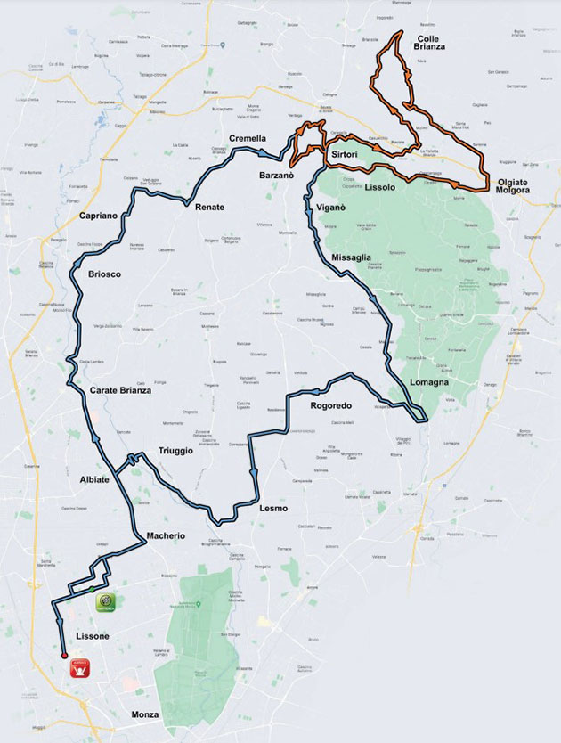 2022 Coppa Agostoni map