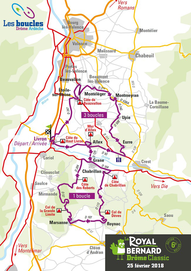 2018 Roya Drome Classic map