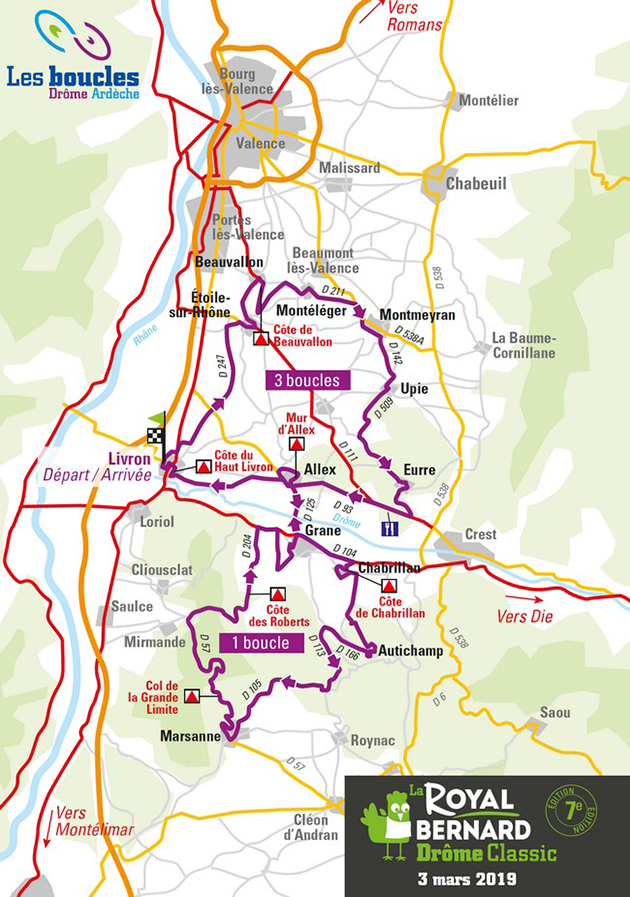 2019 Drome Classic map