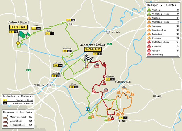 Dwars door vlaanderen map