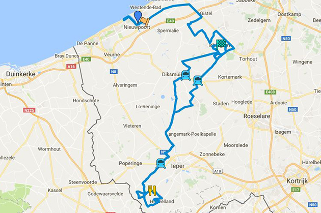 Dwars door Vlaanderen map