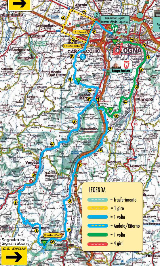 2016 Giro Emilia map