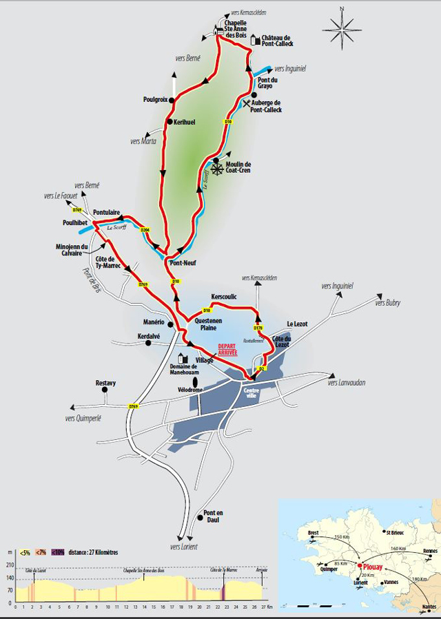 2013 GP-Ouest-Plouay map