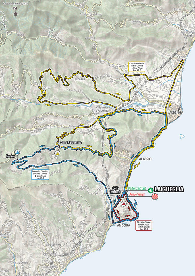 2023 Trofeo Laigueglia map