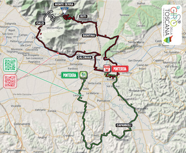 Tour of Tuscany map