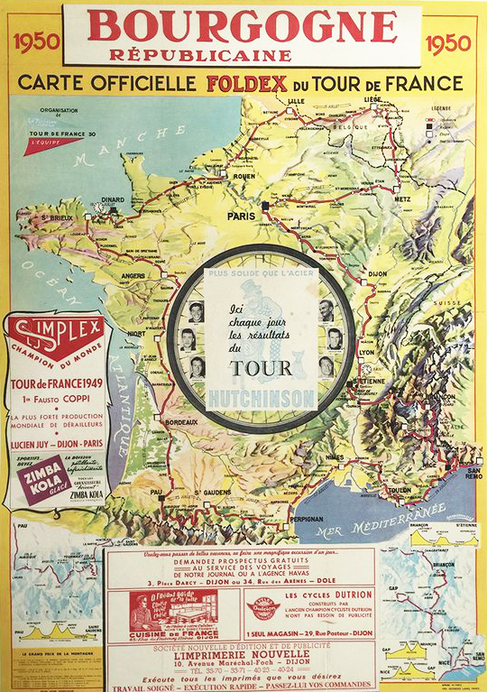 Tour de France 1950 map