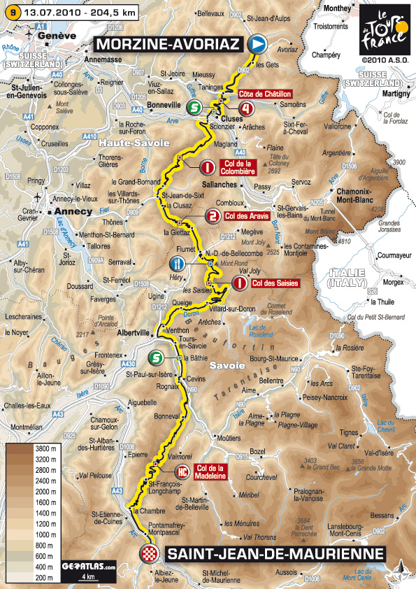 Stage 9 route map