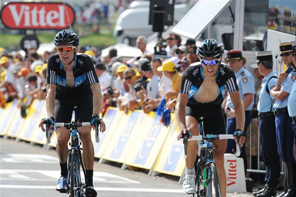 Thomas Lovkvist and Bradley Wiggins