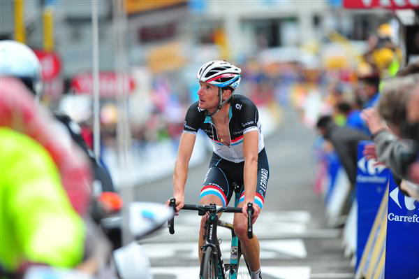 Frank Schleck finishes